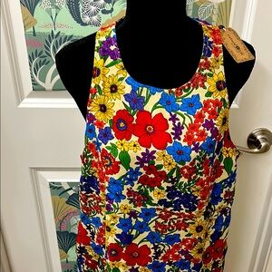 NWT Natural Life Floral Sleeveless Maxi Dress. 100% Rayon